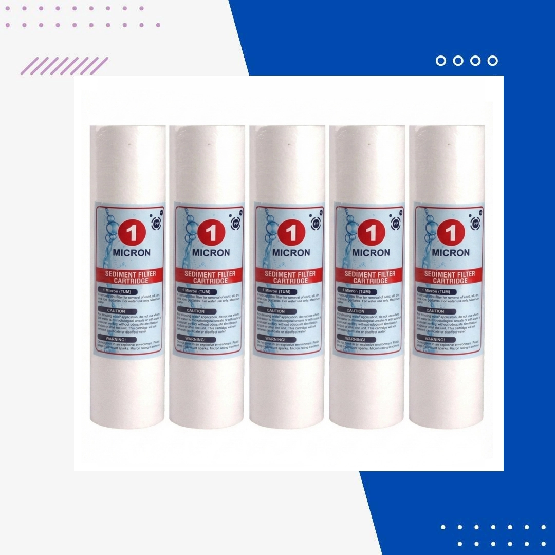 10’’%201%20Mikron%20Spun%20(Sediment)%20Filtre%20(5%20Adet)
