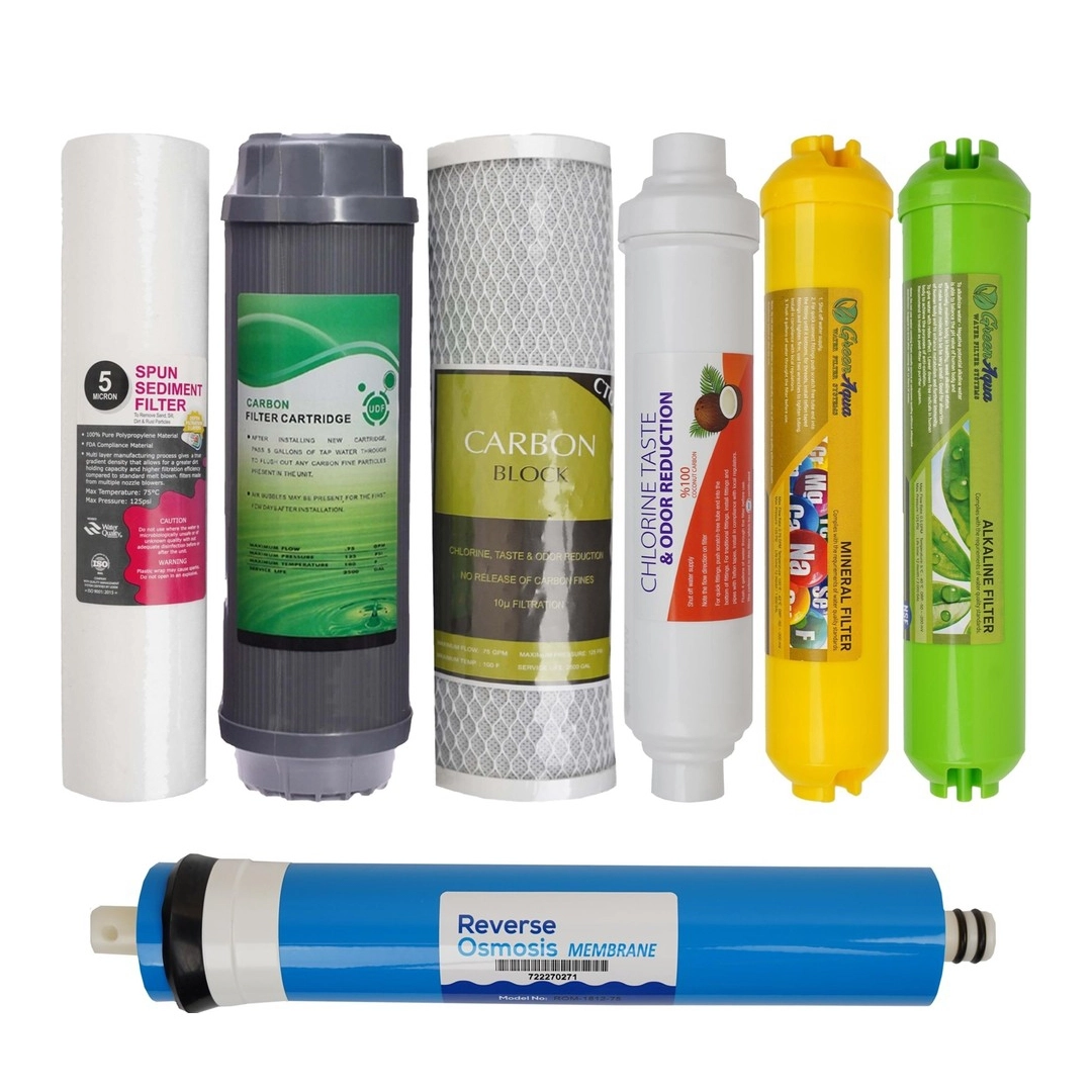 Açık%20Kasa%20Su%20Arıtma%20Cihazı%20Filtresi%207li%20Filtre%20Seti%20Çift%20Karbonlu