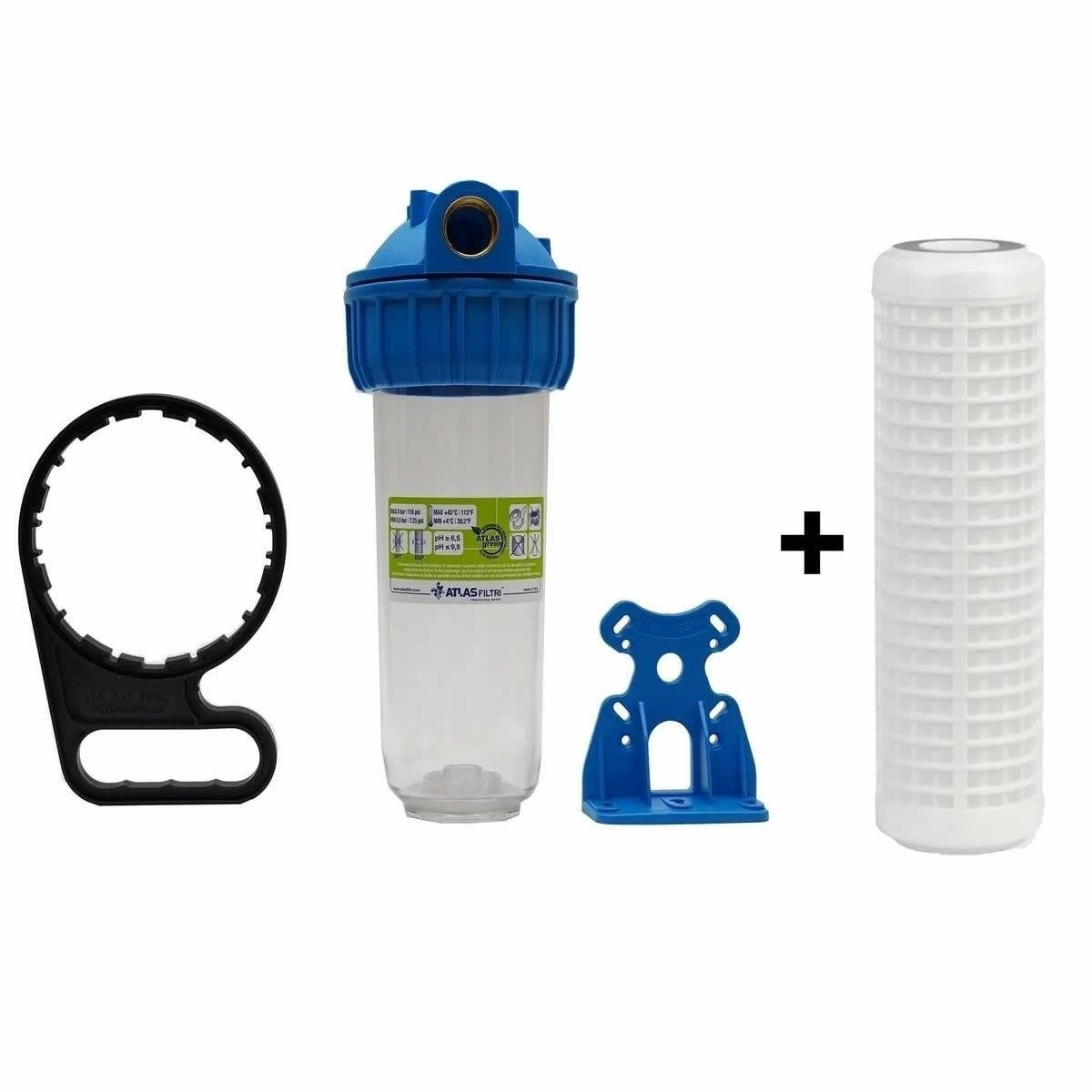 Atlas%2010’’%20Tekli%20Daire%20Girişi%20Su%20Arıtma%20Cihazı%20(İthal)%20Yıkanabilir%20Filtre