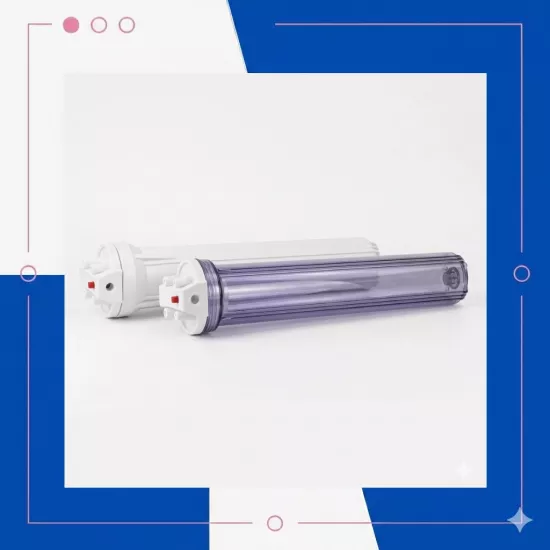 20’’ Filtre Kabı Şeffaf & Mat Housing 3/8’’ (Giriş / Çıkış)