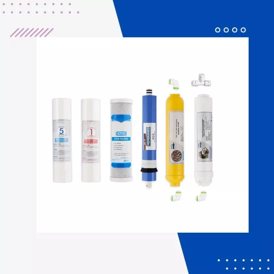 Açık Kasa Su Arıtma Cihazı 6lı Filtre Seti (Çift Sedimentli)