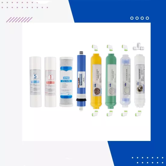 Açık Kasa Su Arıtma Cihazı 8li Filtre Seti (Çift Sedimentli)