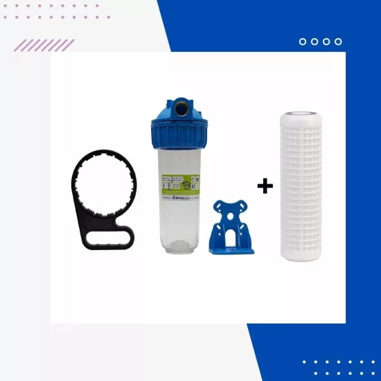 Atlas 10’’ Tekli Daire Girişi Su Arıtma Cihazı (İthal) Yıkanabilir Filtre