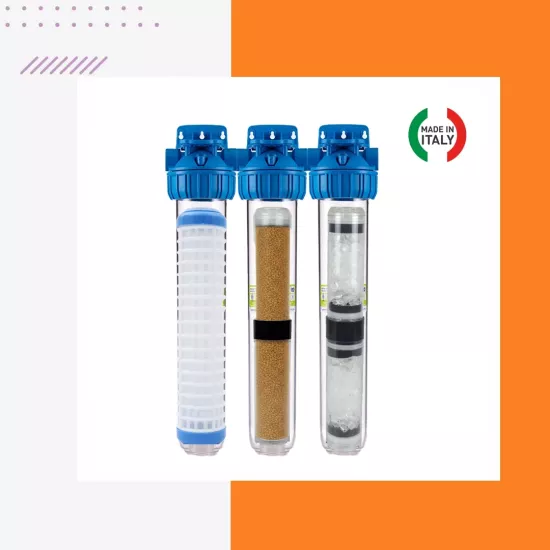 Atlas Bina Girişi Su Arıtma Cihazı 20’’ Üçlü Tesisat Tipi  (Ağır Kireç Önleyici)