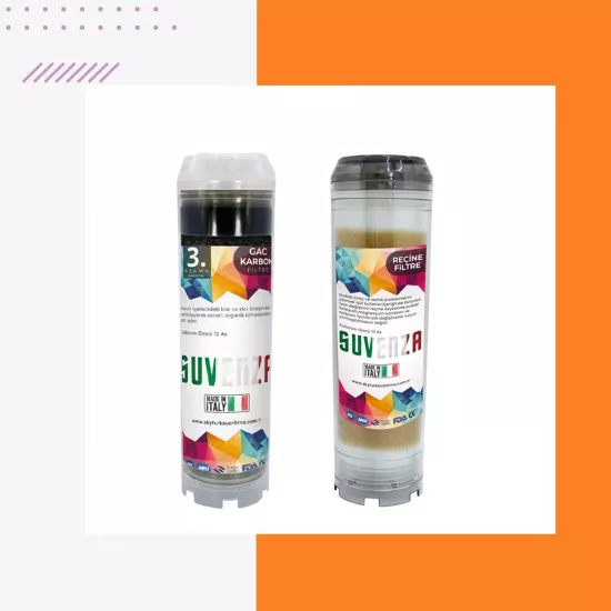 Atlas Daire Girişi 2 Aşamalı Su Yumuşatma Cihazı (Gac Plus - Reçine) - Yedek Filtre Seti