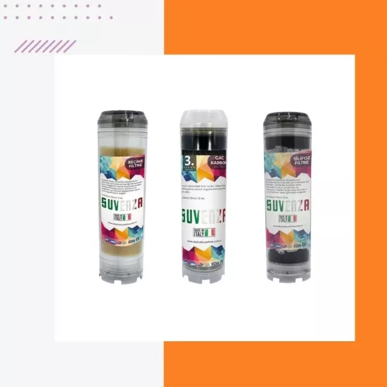 Atlas Daire Girişi Su Yumuşatma Cihazı (Klor , Kireç , Koku Önleyici Yumuşatma Sistemi) - Yedek Filtre Seti