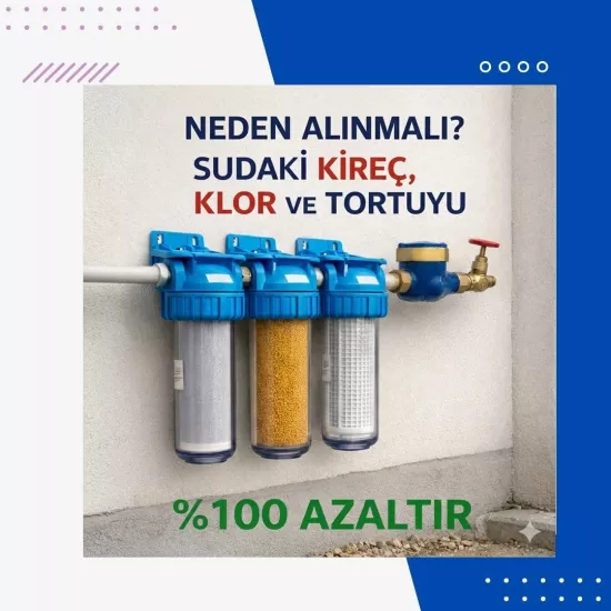 Bina Girişi 10’’ Filtrasyon Sistemi | Ana Giriş Su Filtresi | Temiz Ve Sağlıklı Su (FİLTRE DAHİL)