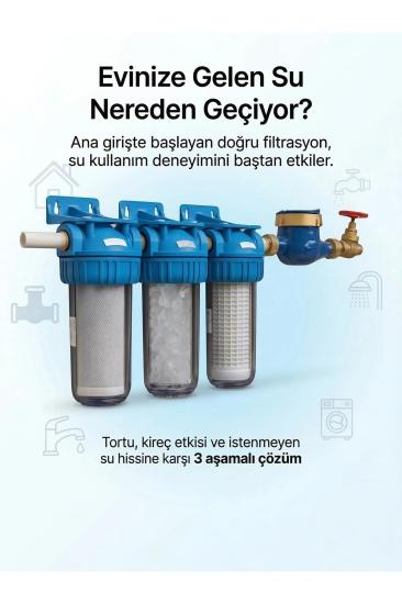 Bina Girişi 10’’ Filtrasyon Sistemi | Ana Giriş Su Filtresi | Temiz Ve Sağlıklı Su (FİLTRE DAHİL)