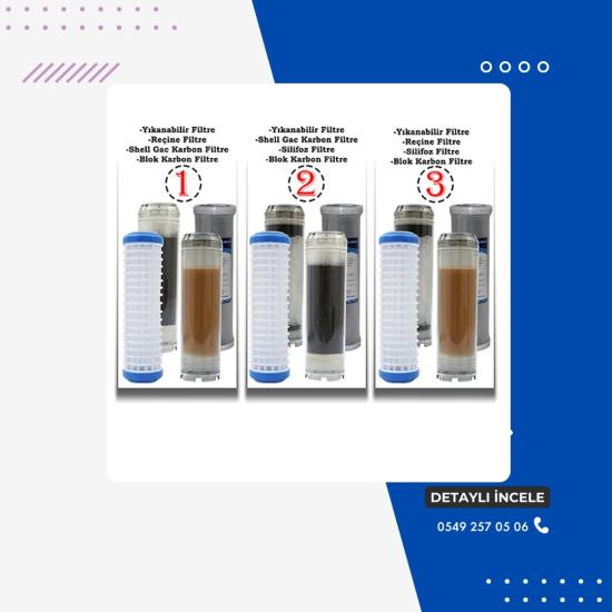 Daire Bina Girişi 4 Aşama 10 İnç Arıtma Sistemi Yedek Filtre Setleri