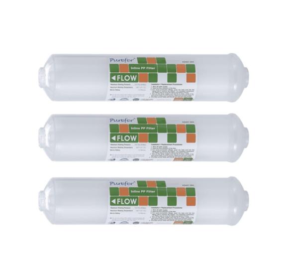 Purefer- Su Arıtma Cihazları 12’’ İnline 3’lü Filtre Seti NSF Sertifikalı