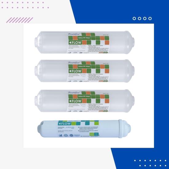 Purefer- Su Arıtma Cihazları 12’’ İnline 4’lü Filtre Seti NSF Sertifikalı