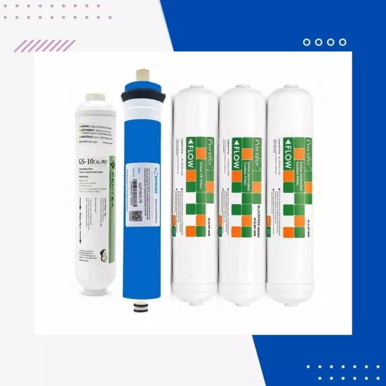 Purefer 5’li Su Arıtma Filtre Seti – Vontron ve Pentek Alkali Filtreli