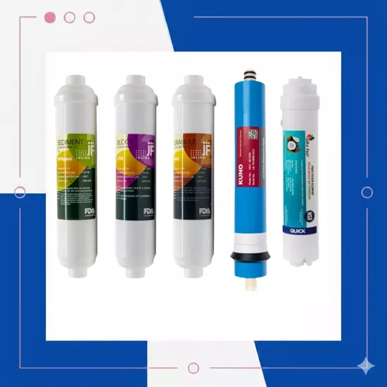 Ravent Su Arıtma Cihazı Tam Set Filtre Seti Kuno (LG CHEM) Membranlı