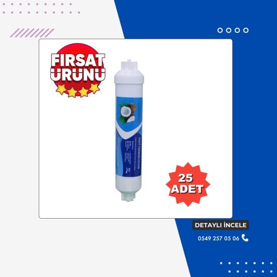 Toptan Su Arıtma Filtresi Post Karbon 25 Adet Tatlandırıcı Filtre