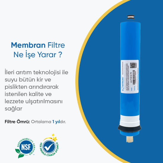 Vontron 75 GPD Membran Filtre