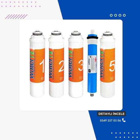 Waterlife Uyumlu Waterfil Su Arıtma Filtre Tam Takım Filtre Seti Filmtech Membranlı
