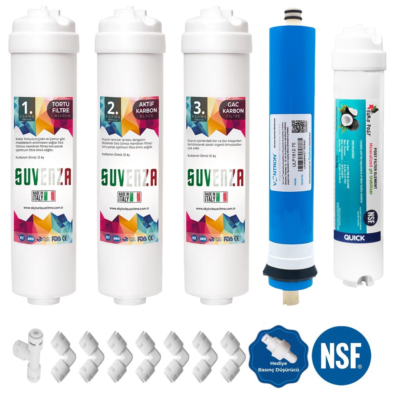 SUVENZA%20Orijinal%205li%20Filtre%20Seti%20Vontron%20Membranlı%20(Coconat%20Bazlı)